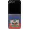 Haiti Flag Dark Wood Galaxy Z Flip6 Skin